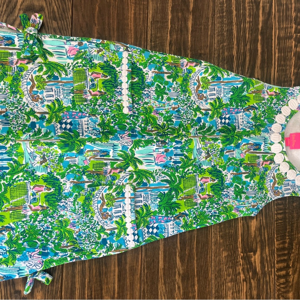 Lilly Pulitzer Kids Casual Dress in Green and Blue